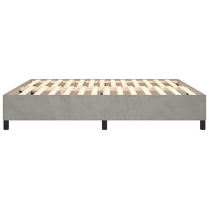 vidaXL Box Spring Bed Frame Light Grey 180x200 cm Velvet