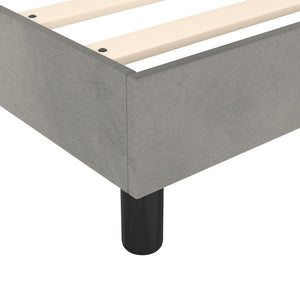 vidaXL Box Spring Bed Frame Light Grey 180x200 cm Velvet