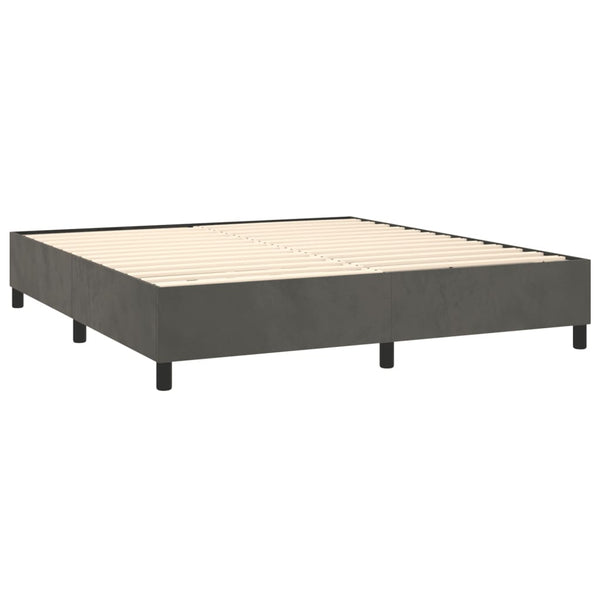 Boxspringbettgestell Dunkelgrau 180x200 cm Samt