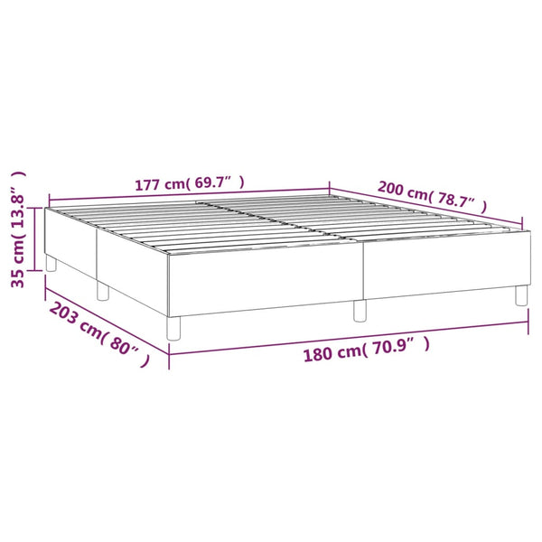 Boxspringbettgestell Dunkelgrau 180x200 cm Samt