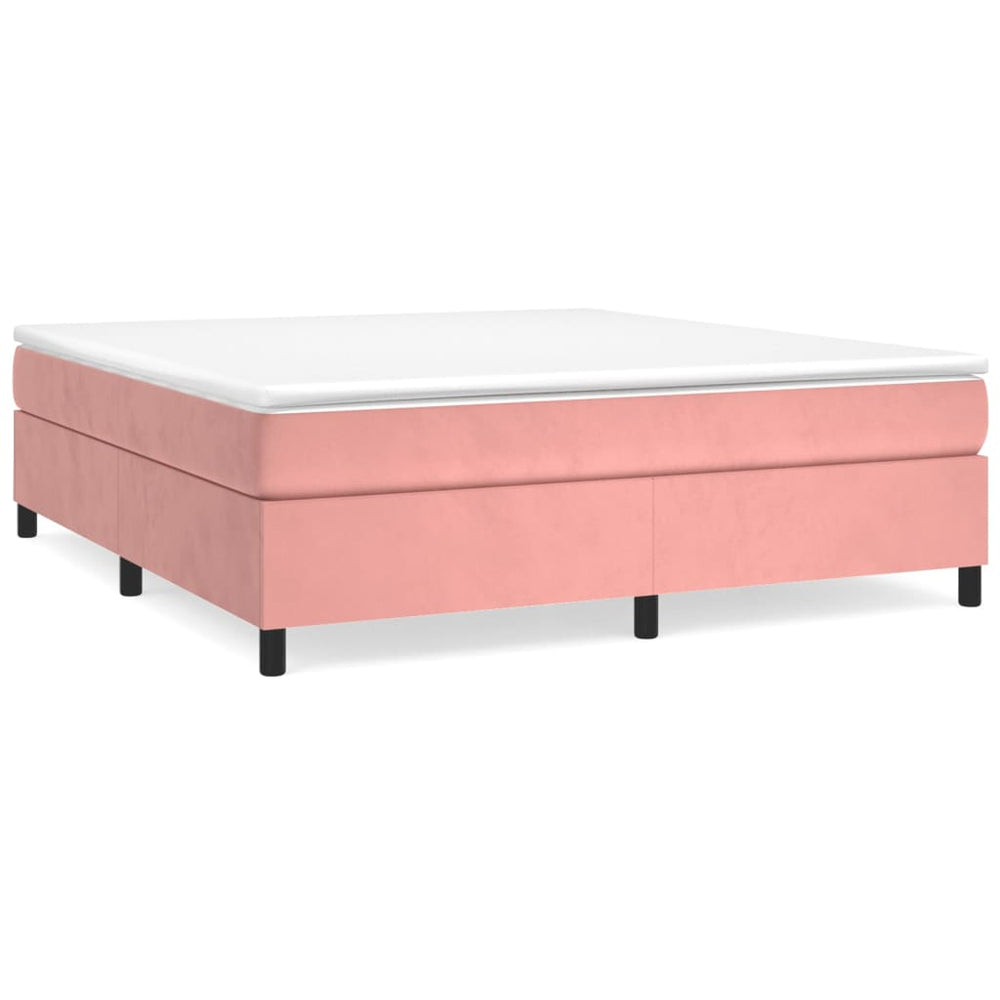 vidaXL Cadre de lit double rose 180x200 cm velours