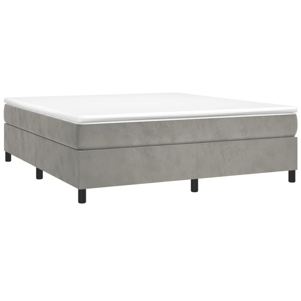 Boxspringbettgestell Hellgrau 200x200 cm Samt