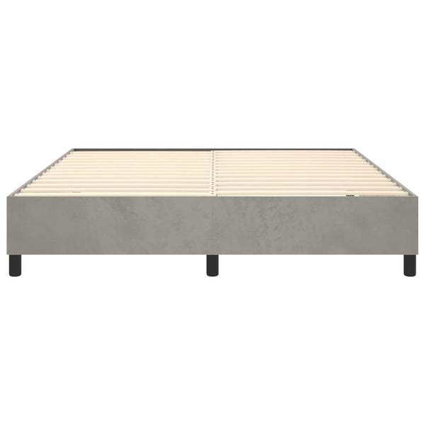 Boxspringbettgestell Hellgrau 200x200 cm Samt
