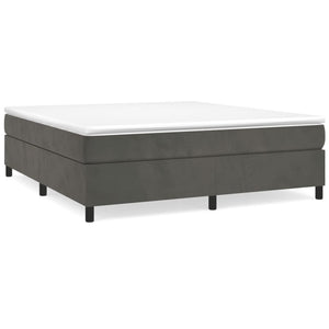 vidaXL Box Spring Bed Frame Dark Gray 200x200 cm Velvet