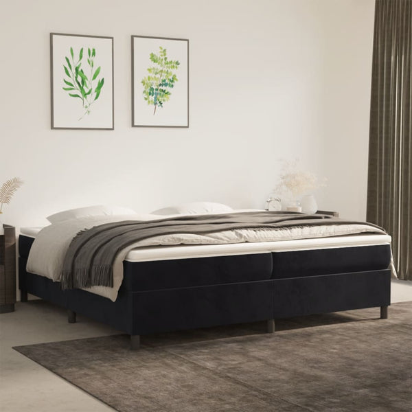 Boxspringbettgestell Schwarz 200x200 cm Samt