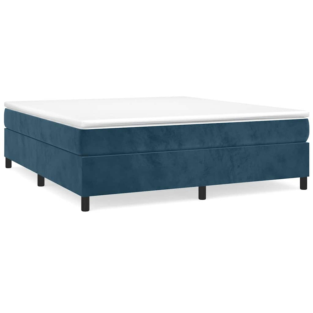 vidaXL Cadre de lit double bleu foncé 200x200 cm Velours
