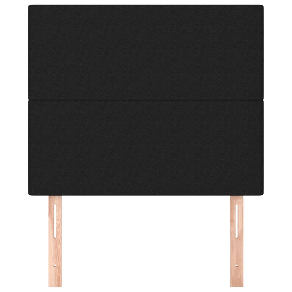 Kopfteil Schwarz 80x5x118/128 cm Stoff