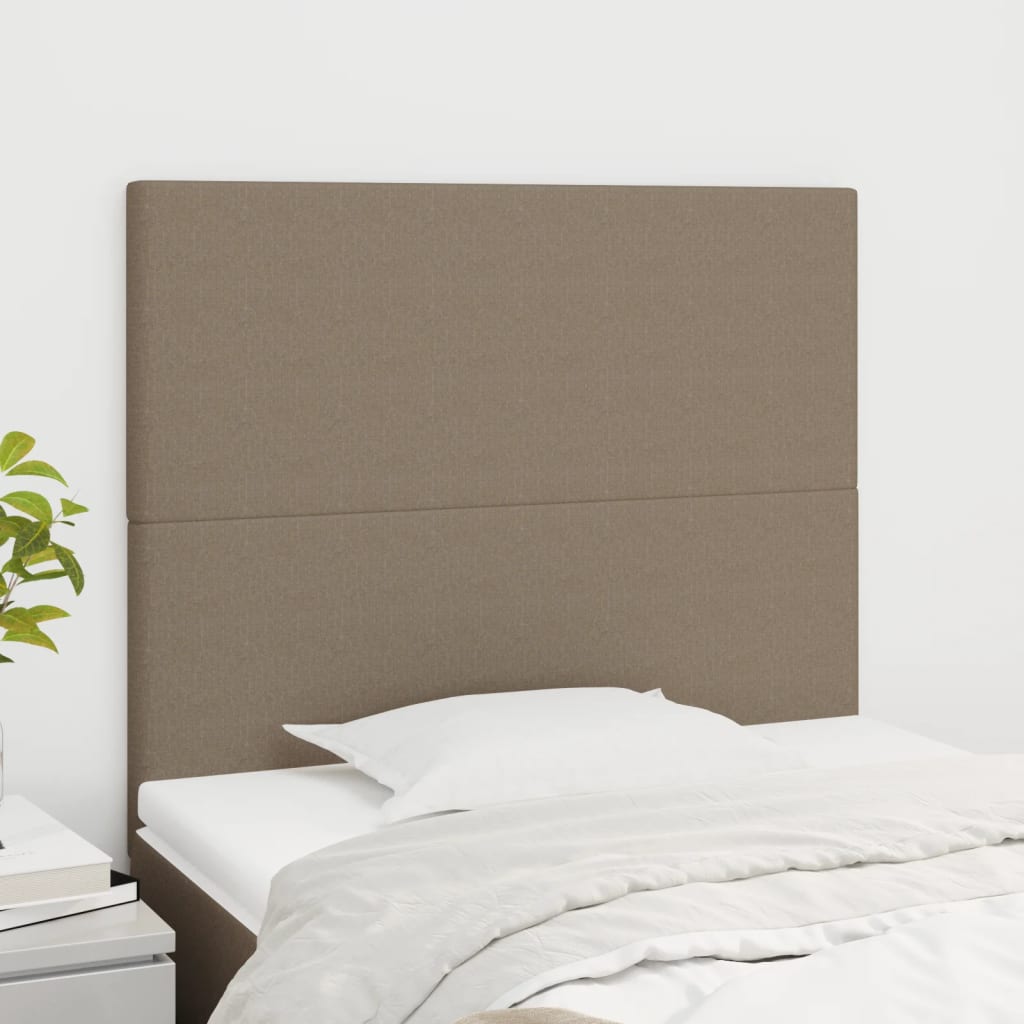 Kopfteil Taupe 80x5x118/128 cm Stoff