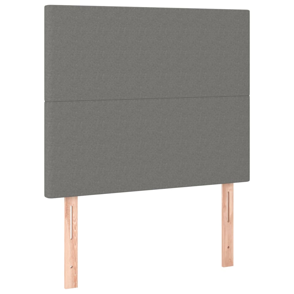 Kopfteil Dunkelgrau 90 x 5 x 118/128 cm Stoff