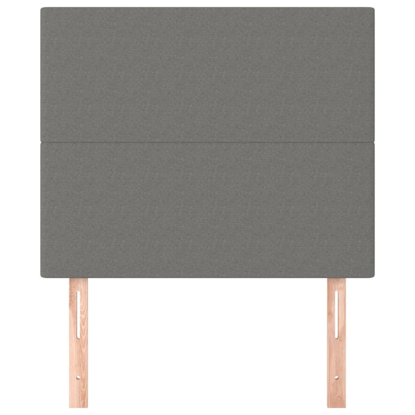 Kopfteil Dunkelgrau 90 x 5 x 118/128 cm Stoff