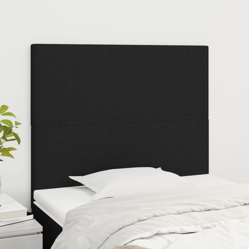 Kopfteil Schwarz 90x5x118/128 cm Stoff