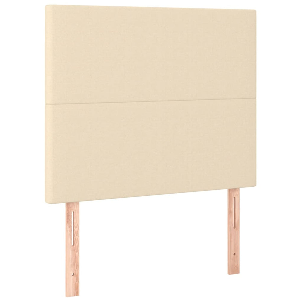 Kopfteil Creme 90x5x118/128 cm Stoff