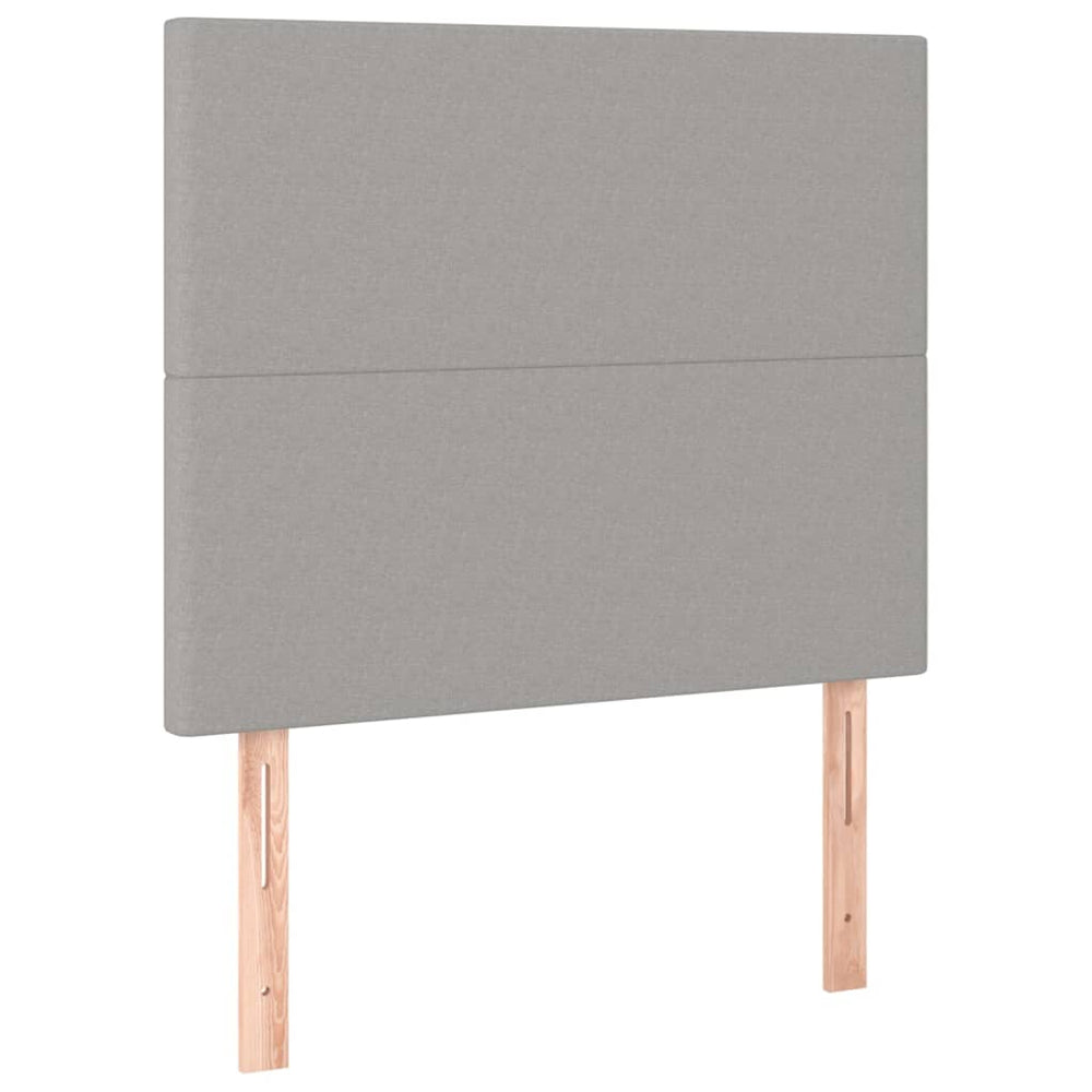 Kopfteil Hellgrau 100 x 5 x 118/128 cm Stoff