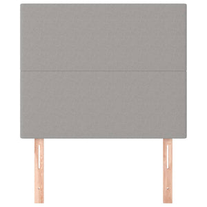 Kopfteil Hellgrau 100 x 5 x 118/128 cm Stoff