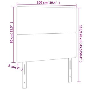 Kopfteil Dunkelbraun 100 x 5 x 118/128 cm Stoff