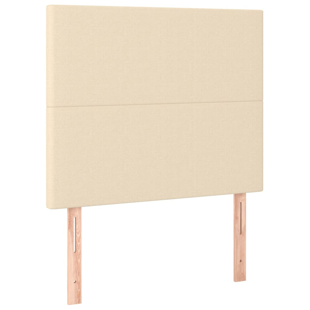 Kopfteil Creme 100x5x118/128 cm Stoff