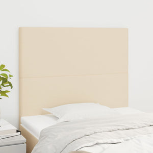 Kopfteil Creme 100x5x118/128 cm Stoff