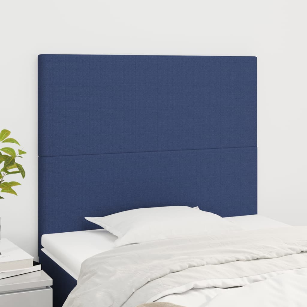 Kopfteil Blau 100 x 5 x 118/128 cm Stoff