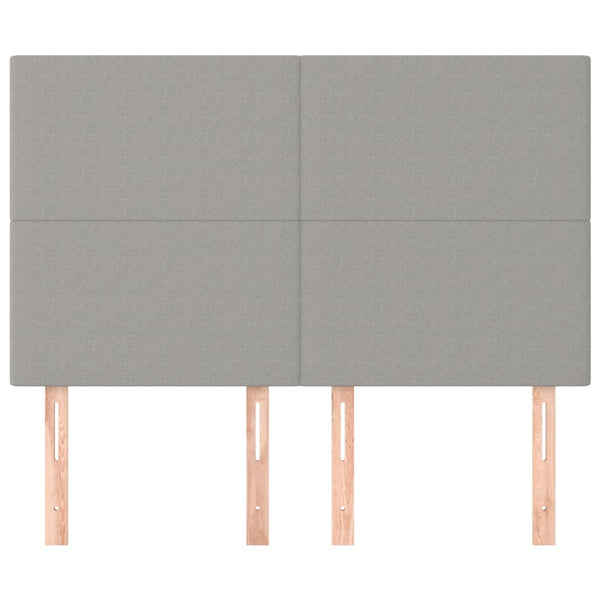 Kopfteil Hellgrau 144x5x118/128 cm Stoff