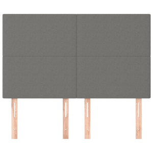 Kopfteil Dunkelgrau 144 x 5 x 118/128 cm Stoff