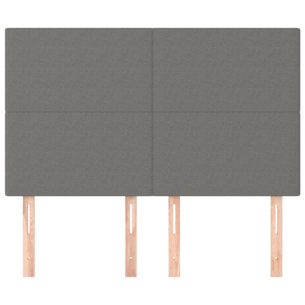 Kopfteil Dunkelgrau 144 x 5 x 118/128 cm Stoff