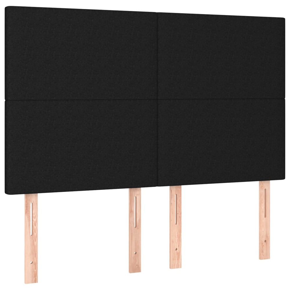 Kopfteil Schwarz 144x5x118/128 cm Stoff