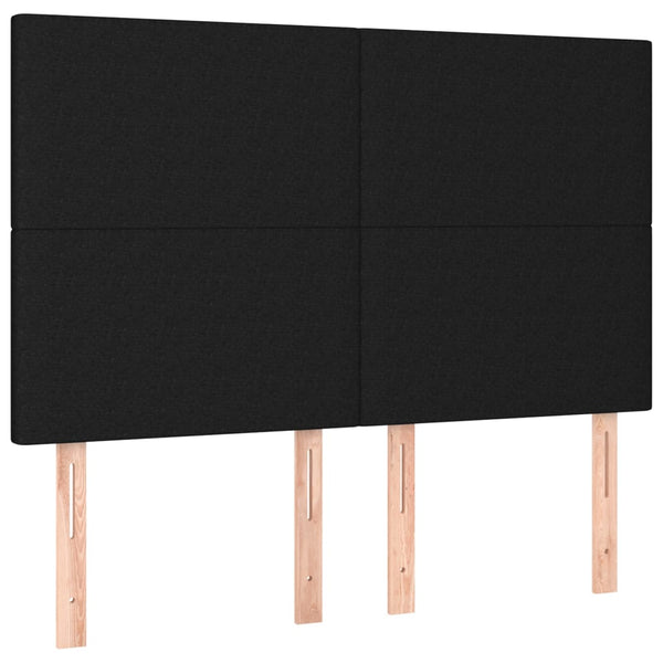 Kopfteil Schwarz 144x5x118/128 cm Stoff