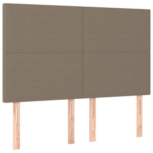 Kopfteil Taupe 144x5x118/128 cm Stoff