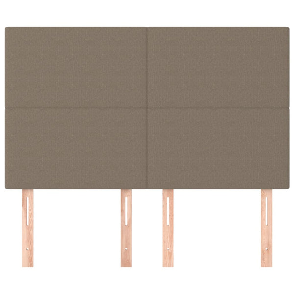 Kopfteil Taupe 144x5x118/128 cm Stoff