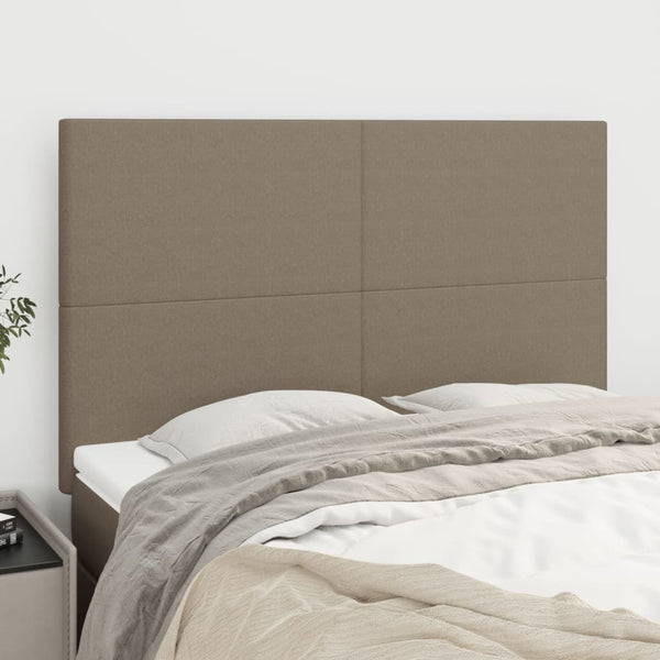 Kopfteil Taupe 144x5x118/128 cm Stoff