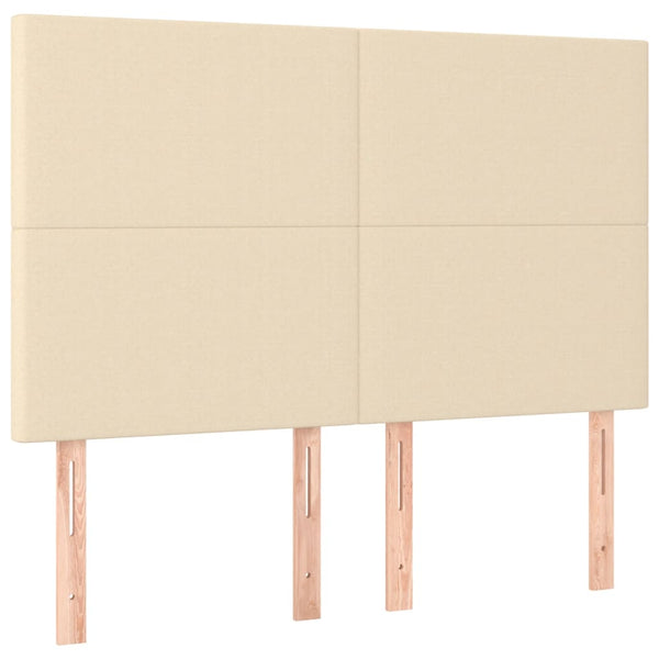 Kopfteil Creme 144x5x118/128 cm Stoff