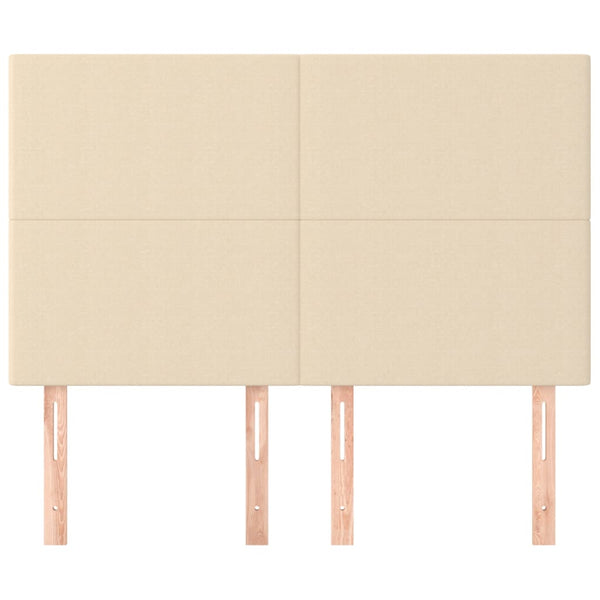 Kopfteil Creme 144x5x118/128 cm Stoff
