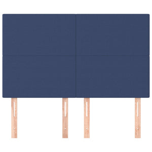 Kopfteil Blau 144x5x118/128 cm Stoff