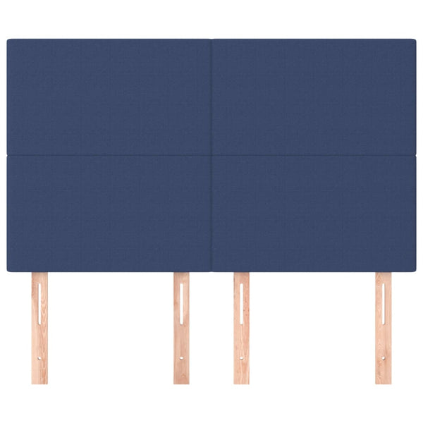 Kopfteil Blau 144x5x118/128 cm Stoff