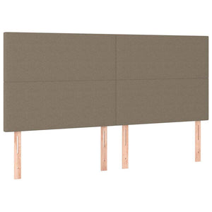 Kopfteil Taupe 160x5x118/128 cm Stoff
