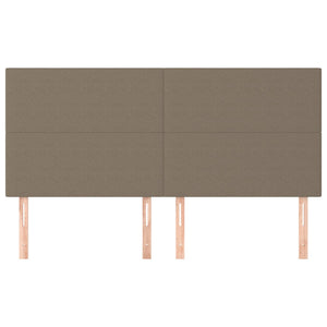 Kopfteil Taupe 160x5x118/128 cm Stoff