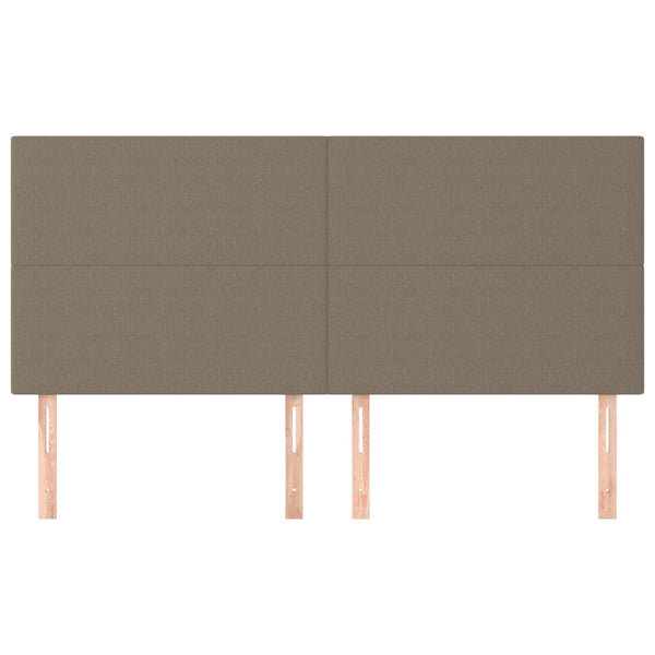 Kopfteil Taupe 160x5x118/128 cm Stoff