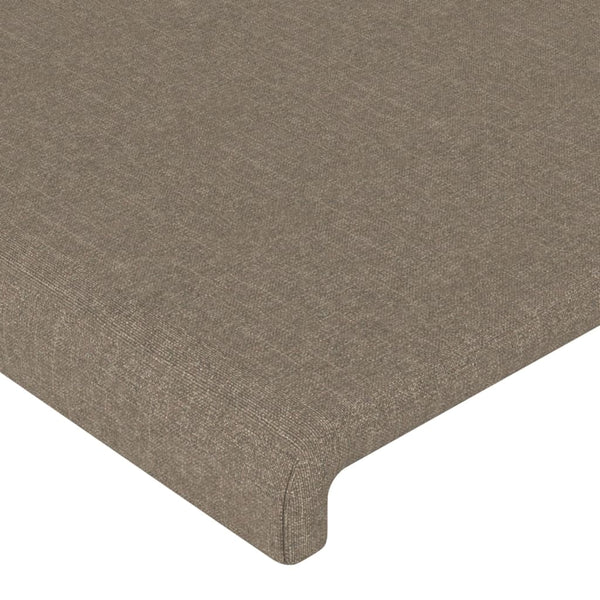 Kopfteil Taupe 160x5x118/128 cm Stoff