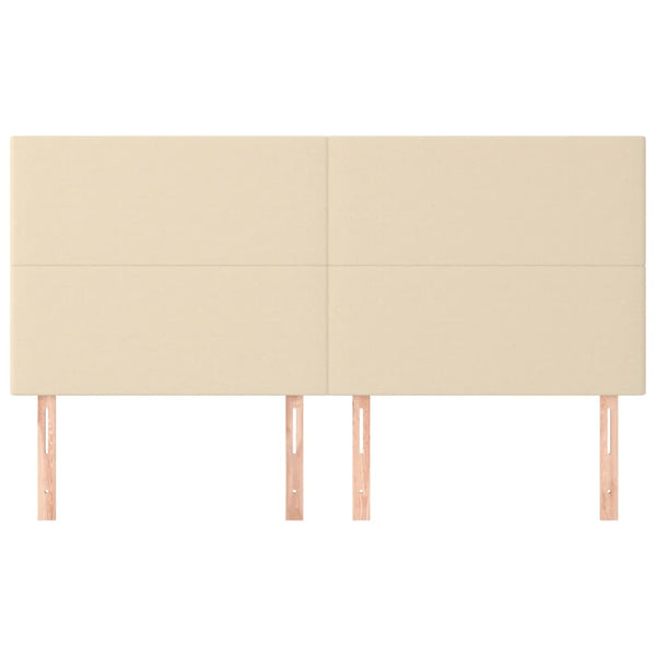 Kopfteil Creme 160x5x118/128 cm Stoff