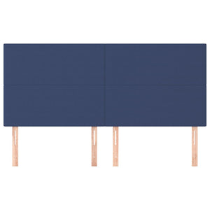 Kopfteil Blau 160x5x118/128 cm Stoff