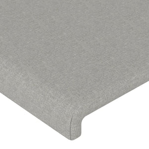 Kopfteil Hellgrau 180 x 5 x 118/128 cm Stoff