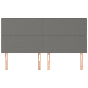Kopfteil Dunkelgrau 180 x 5 x 118/128 cm Stoff