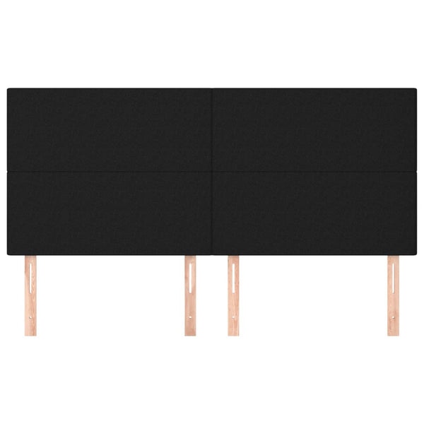 Kopfteil Schwarz 180 x 5 x 118/128 cm Stoff
