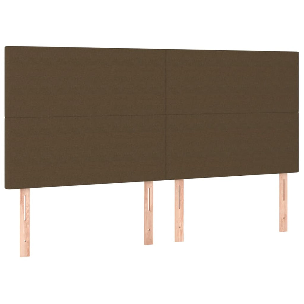 Kopfteil Dunkelbraun 180x5x118/128 cm Stoff