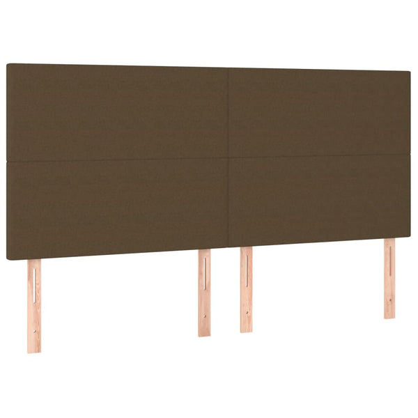 Kopfteil Dunkelbraun 180x5x118/128 cm Stoff