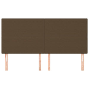 Kopfteil Dunkelbraun 180x5x118/128 cm Stoff
