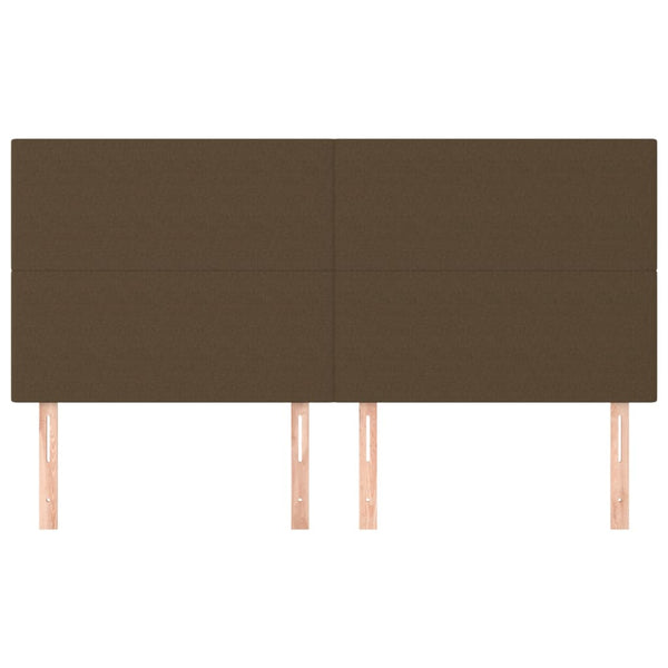 Kopfteil Dunkelbraun 180x5x118/128 cm Stoff