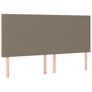 Kopfteil Taupe 180x5x118/128 cm Stoff