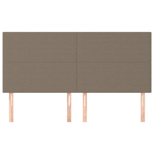 Kopfteil Taupe 180x5x118/128 cm Stoff