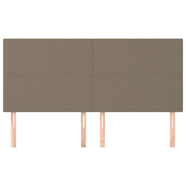 Kopfteil Taupe 180x5x118/128 cm Stoff